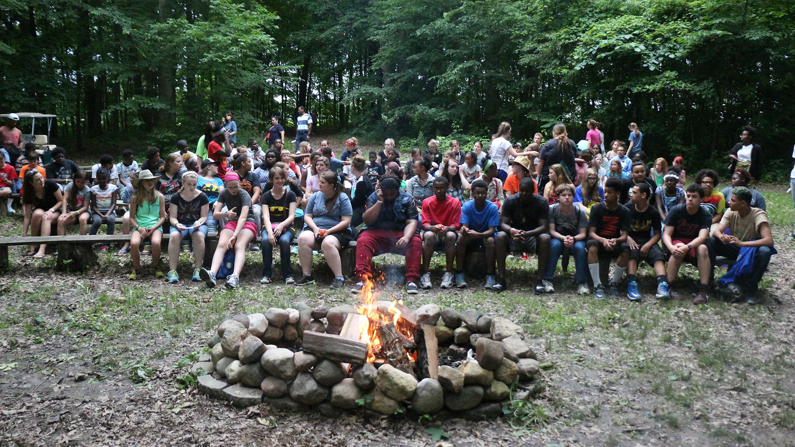 Large Amphitheater Fire
